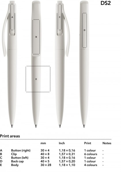 prodir Kugelschreiber DS2 PPC-P Weiß P02 White