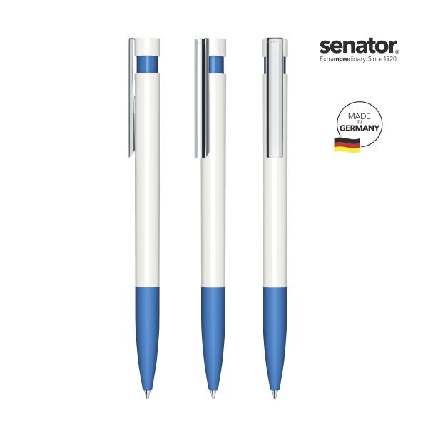 SENATOR Kugelschreiber LIBERTY Polished Basic SG MC 3213 Weiß - Pantone 2935 Blau