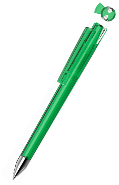 UMA Kugelschreiber CRYSTAL transparent SI 1-0147 Hellgrün-Klar