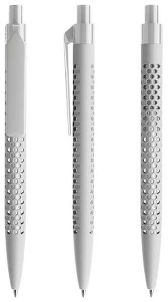 prodir Kugelschreiber QS40 Air Kunststoff-Clip flat PRP softtouch R77 grau