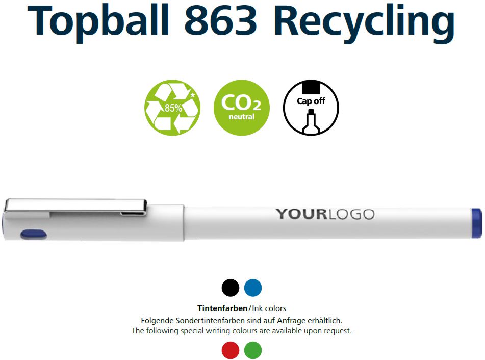 Tintenroller Topball 863 Recycling Schneider-Pen