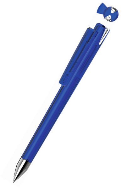 UMA Kugelschreiber CRYSTAL transparent SI 1-0147 Dunkelblau-Klar