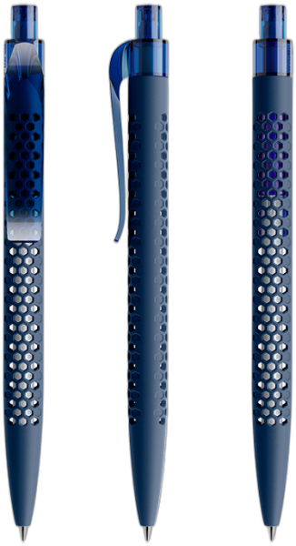 prodir Kugelschreiber QS40 Air Kunststoff-Clip curved PRT softtouch R62 dunkelblau