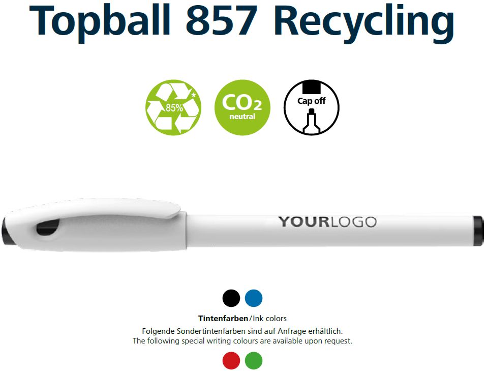 Tintenroller Topball 857 Recycling Schneider-Pen