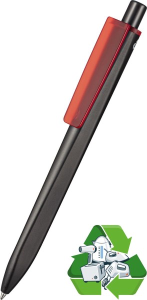Ritter Pen Kugelschreiber RIDGE RECYCLED 99800 schwarz-rot transparent