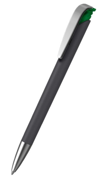 KLIO-ETERNA Kugelschreiber Jona softgrip ice MMs Schwarz ASG Grün ITI