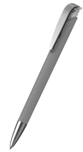 KLIO-ETERNA Kugelschreiber Jona softgrip ice MMs Hellgrau CSG Weiß GTI