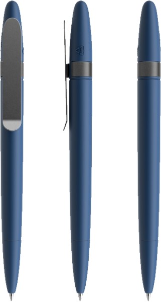 prodir Kugelschreiber DS5 Metal Clip TSR Softtouch Sodalite Blue S75 Graphite