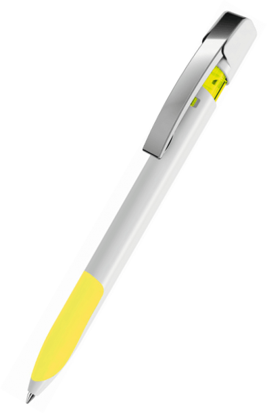 UMA Kugelschreiber SKY grip M 0-0126 Weiß-Gelb