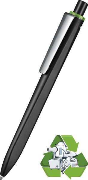 Ritter-Pen Kugelschreiber RIDGE RECYCLED M 99801 schwarz-grün transparent recycled