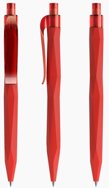 prodir Kugelschreiber QS20 Kunststoff-Clip curved PRT softtouch R20 rot