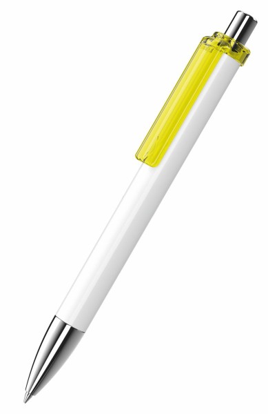 UMA Kugelschreiber FASHION K transparent SI 0-0134 weiss-gelb