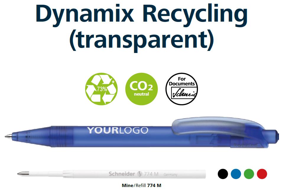 Dynamix Recycling transparent Schneider Kugelschreiber