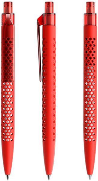 prodir Kugelschreiber QS40 Air Kunststoff-Clip flat PRT softtouch R20 rot