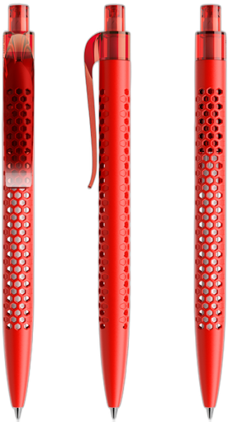 prodir Kugelschreiber QS40 Air Kunststoff-Clip curved PMT matt M20 rot
