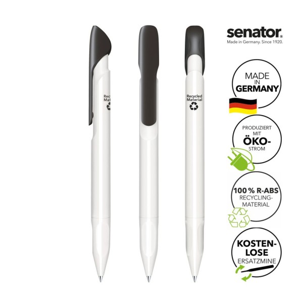 SENATOR Kugelschreiber EVOXX POLISHED RECYCLED LC 3275 - Weiß-Schwarz