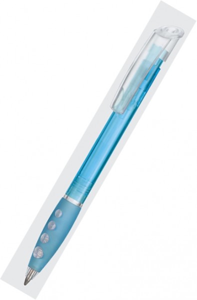 Ritter Pen Kugelschreiber Bubble Transparent 14400 Caribic-Blau 4110