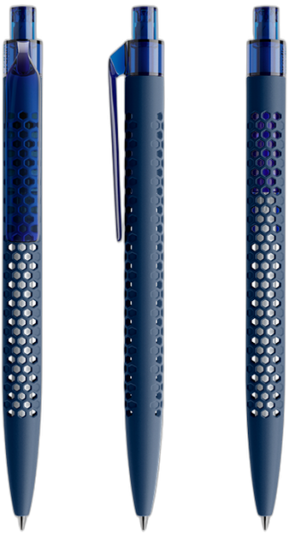 prodir Kugelschreiber QS40 Air Kunststoff-Clip flat PRT softtouch R62 dunkelblau