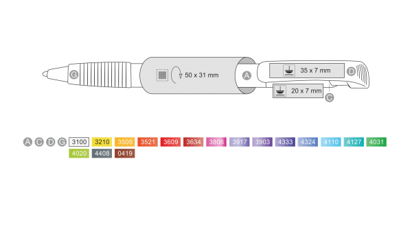 Ritter Pen Kugelschreiber Soft Clear Frozen 12100 Türkis 4127