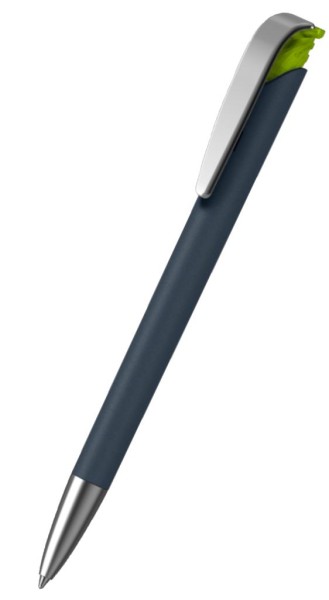 KLIO-ETERNA Kugelschreiber Jona softgrip ice MMs Kobaltblau ASG Hellgrün ITI