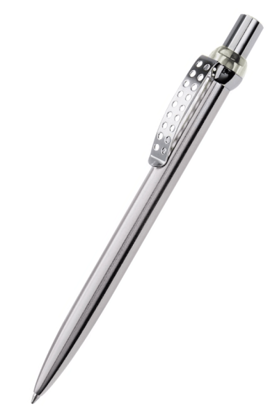 UMA Metall Kugelschreiber ROND Chrom L 0-0196 Klar