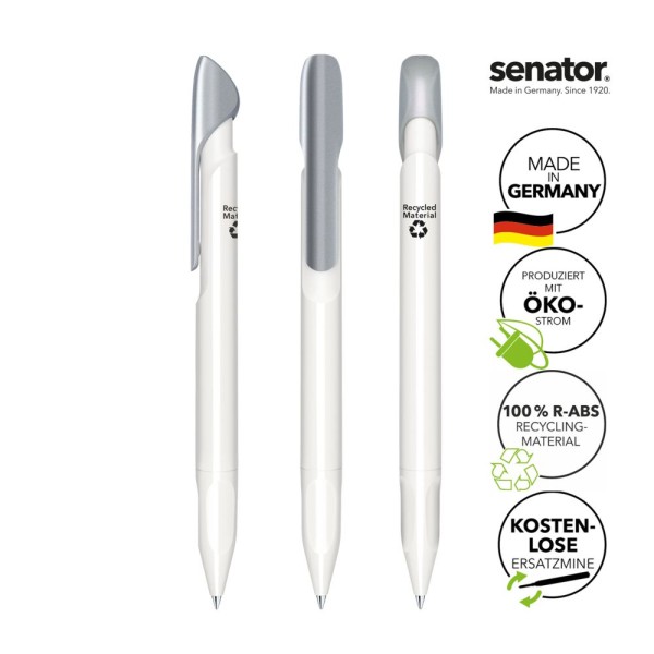 SENATOR Kugelschreiber EVOXX POLISHED RECYCLED LC 3275 - Weiß-Silber