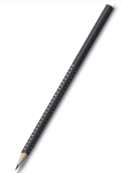 Faber-Castell Grip 2001 Schwarz Bleistift 217000 inkl. 1-farbigem Druck auf dem Schaft