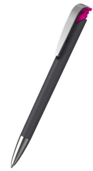 KLIO-ETERNA Kugelschreiber Jona softgrip ice MMs Schwarz ASG Pink TVTI1