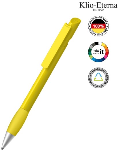 Klio-Eterna Kugelschreiber Cava grip high gloss Ms 43556 gelb R