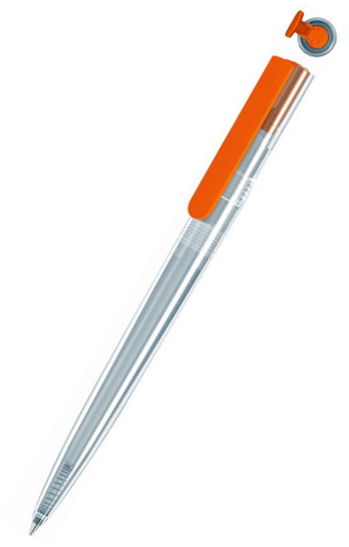 UMA Kugelschreiber RECYCLED PET PEN switch transparent KG 0-2240 Orange