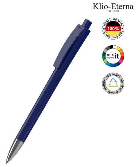 Klio-Eterna Kugelschreiber Qube high gloss Mn 42202 dunkelblau