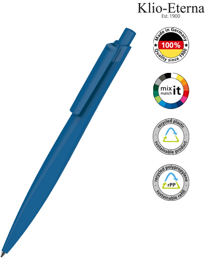 Klio-Eterna Kugelschreiber Shape recycling 41302 Mittelblau M