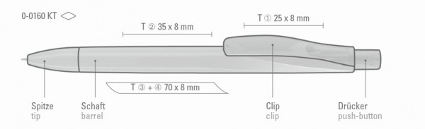 UMA Kugelschreiber DROP K transparent 0-0160 Orange