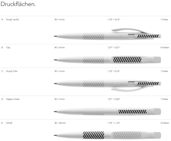 prodir Kugelschreiber DS2 PPC-T Weiß T01 Transparent