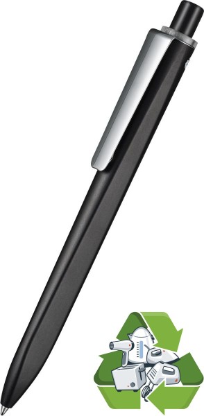 Ritter-Pen Kugelschreiber RIDGE RECYCLED M 99801 schwarz-grau transparent recycled