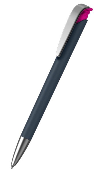 KLIO-ETERNA Kugelschreiber Jona softgrip ice MMs Kobaltblau DSG Pink TVTI1