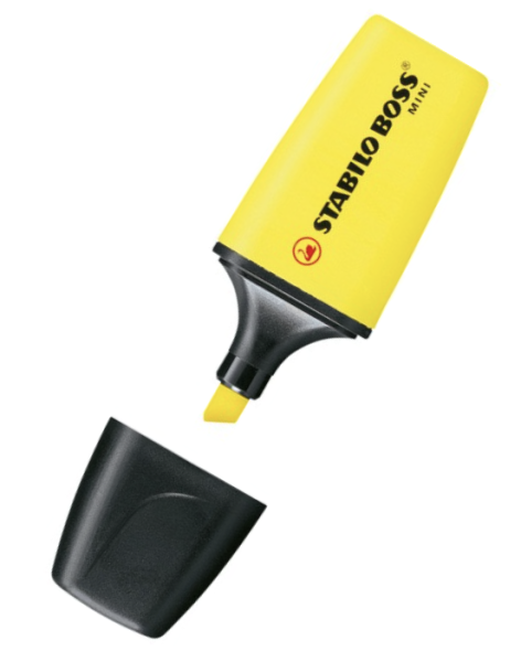 STABILO BOSS ORIGINAL MINI Textmarker neongelb