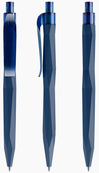 prodir Kugelschreiber QS20 Kunststoff-Clip curved PRT softtouch R62 dunkelblau