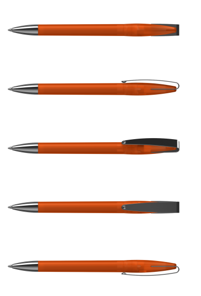 Klio-Eterna Kugelschreiber Cobra softfrost MMn 41050 Orange-Rot HTIST