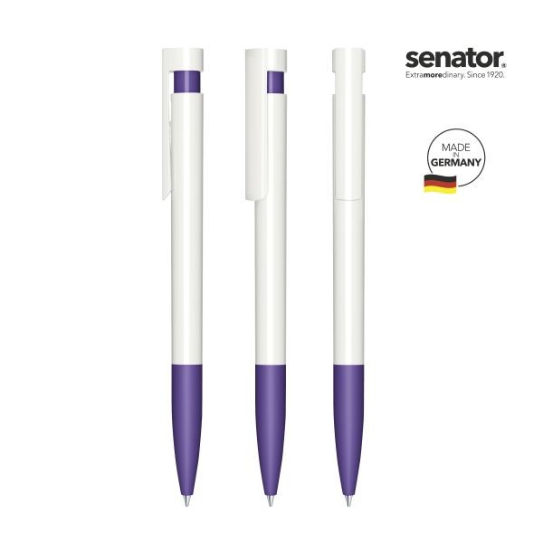 SENATOR Kugelschreiber LIBERTY Polished Basic SG 3210 Weiß - Pantone 267 Violett