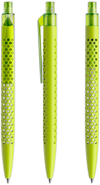 prodir Kugelschreiber QS40 Air Kunststoff-Clip flat PMT matt M66 gelb-grün