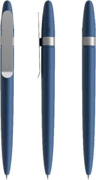 prodir Kugelschreiber DS5 Metal Clip TSR Softtouch Sodalite Blue S70 Silver