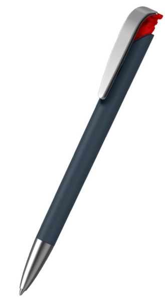 KLIO-ETERNA Kugelschreiber Jona softgrip ice MMs Kobaltblau DSG Rot Ice HTI