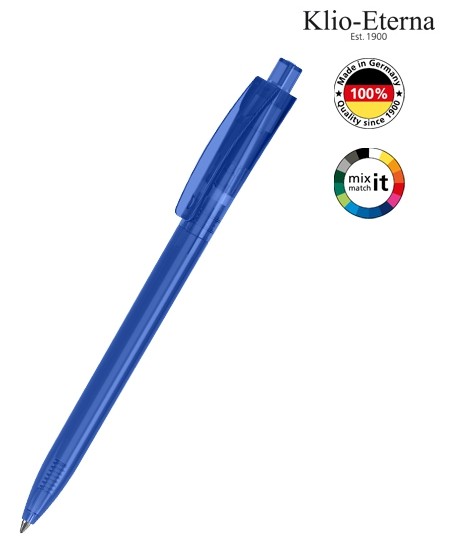 Klio-Eterna Kugelschreiber Qube transparent 42201 blau transparent MTR