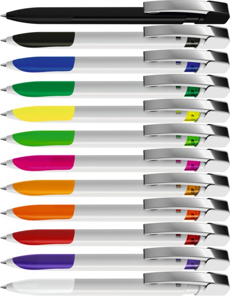 UMA Kugelschreiber SKY grip M 0-0126 Weiß-Anthrazit