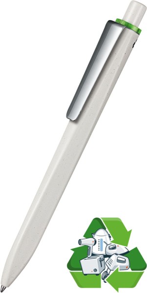 Ritter-Pen Kugelschreiber RIDGE RECYCLED M 99801 grau-grün transparent recycled