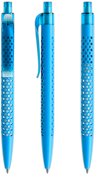 prodir Kugelschreiber QS40 Air Kunststoff-Clip curved PMT matt M58 hellblau