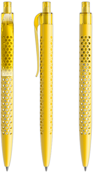 prodir Kugelschreiber QS40 Air Kunststoff-Clip curved PMT matt M07 gelb