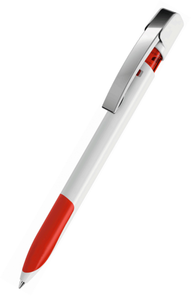 UMA Kugelschreiber SKY grip M 0-0126 Weiß-Rot