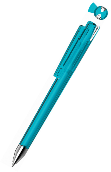 UMA Kugelschreiber CRYSTAL transparent SI 1-0147 Hellbau-Klar